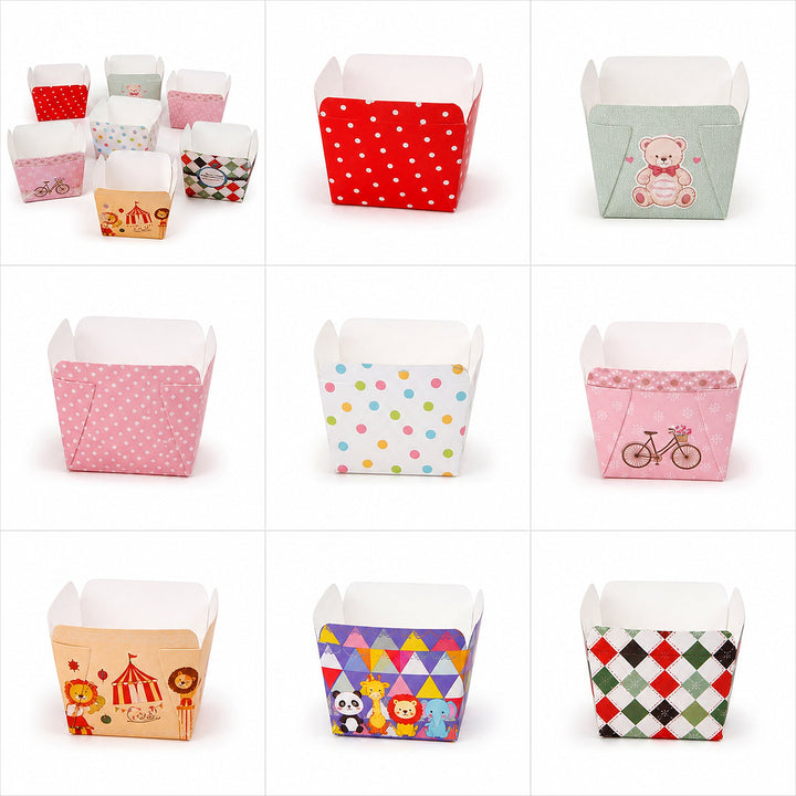Custom Square Cupcake Baking Cups | Hokkaido Chiffon Paper Cups | North ...