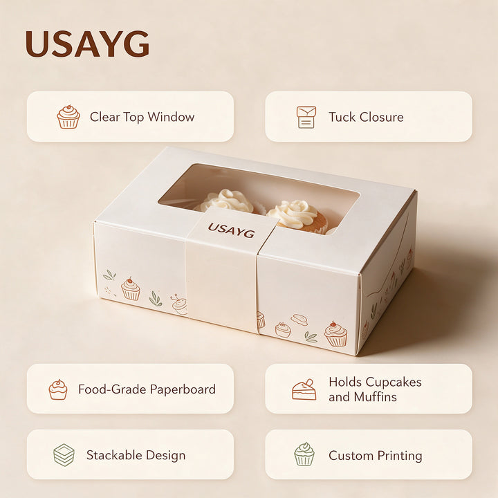 Custom Window Cupcake Boxes | North American Sunshine