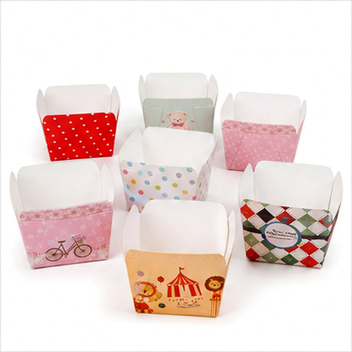 Custom Square Cupcake Baking Cups | Hokkaido Chiffon Paper Cups | North ...