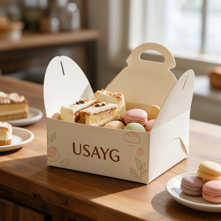 Perfect Containers Logo Custom Tulip Cake Box | North American Sunshine