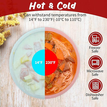 150 Pcs Stackable Meal Prep Bowl Containers, Food Takeout Bowls Reusable,Black Disposable Meal Prep Bowls With Lids. (24oz-transparent)