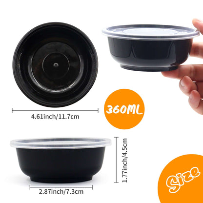 Black Meal Prep Bowls
