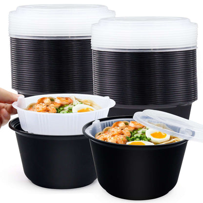 48oz Soup & Noodle Separation Bowl, 1450ml Double Bowl, Separation Compartment