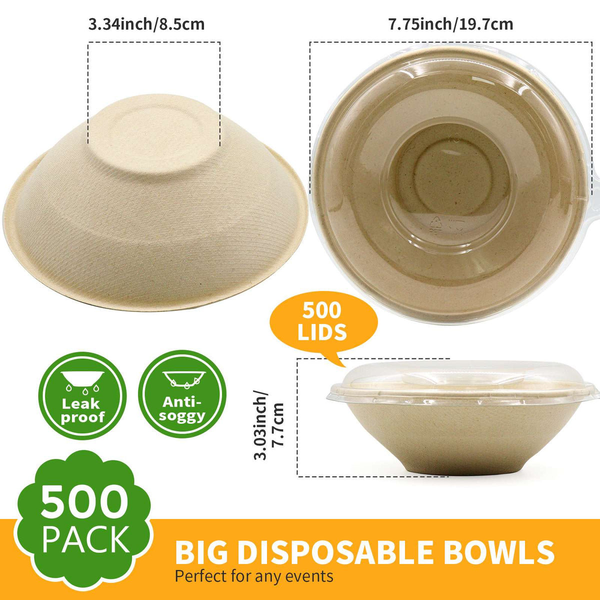 Bagasse Salad Bowls