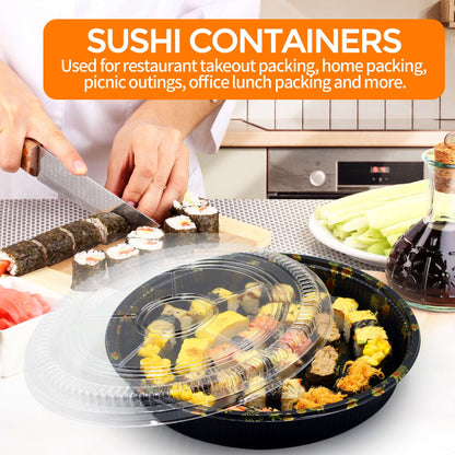 Sushi rounds, party trays