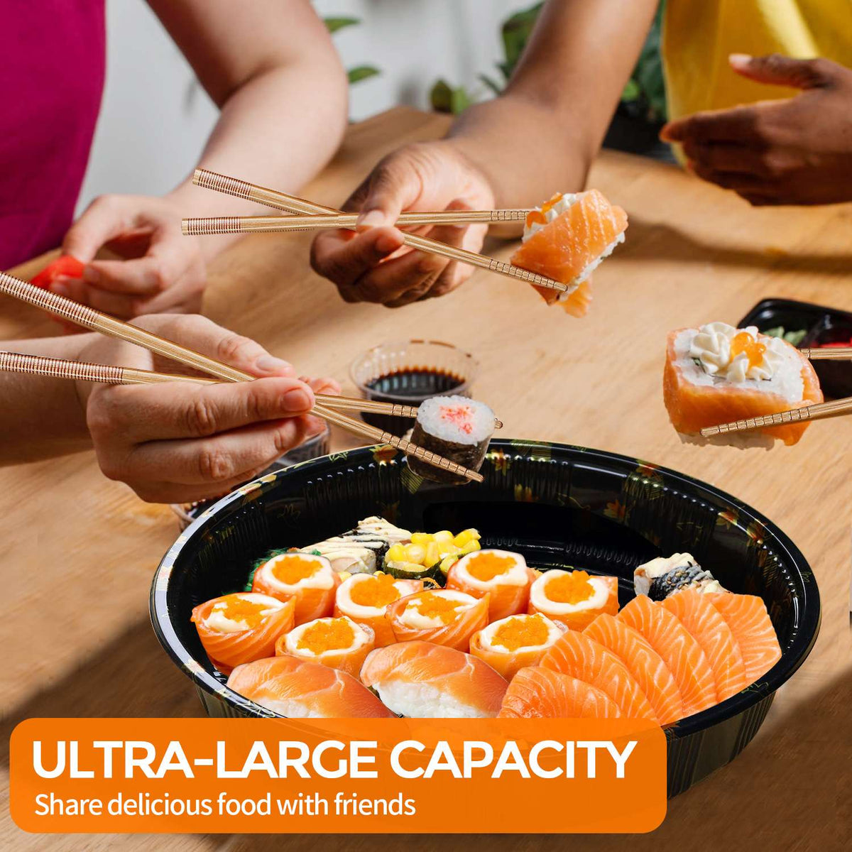 Sushi rounds, party trays