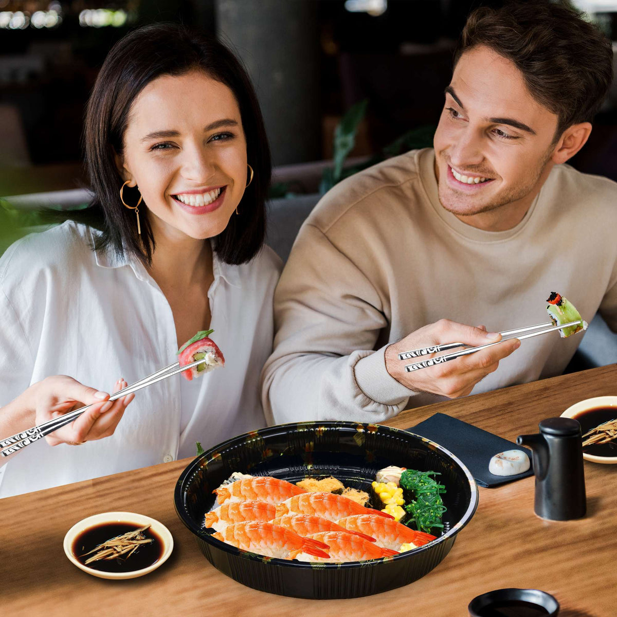 Sushi rounds, party trays