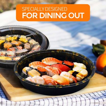Sushi rounds, party trays