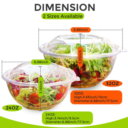 Transparent Plastic Salad Bowl