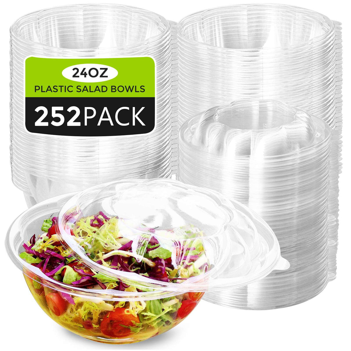 Transparent Plastic Salad Bowl