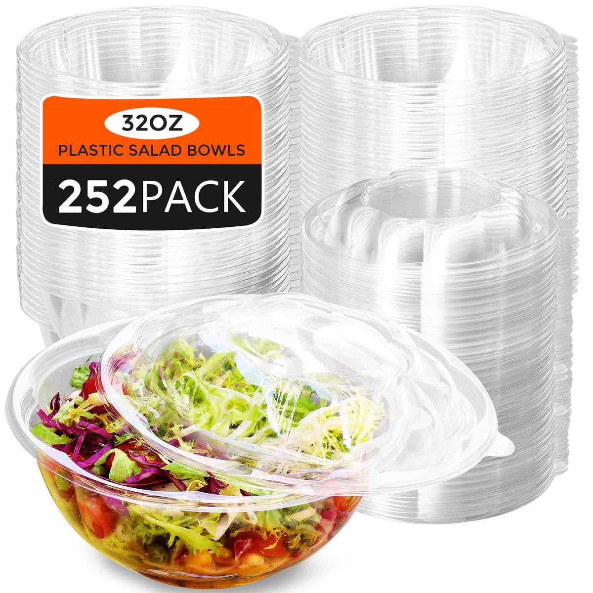 Transparent Plastic Salad Bowl