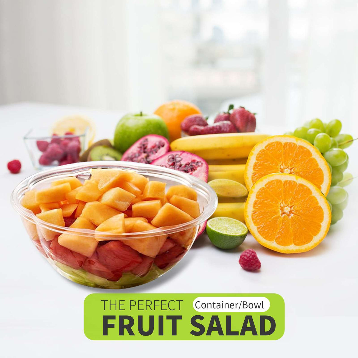 Transparent Plastic Salad Bowl