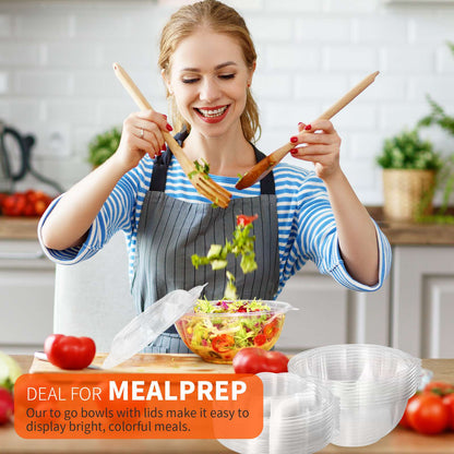 Transparent Plastic Salad Bowl